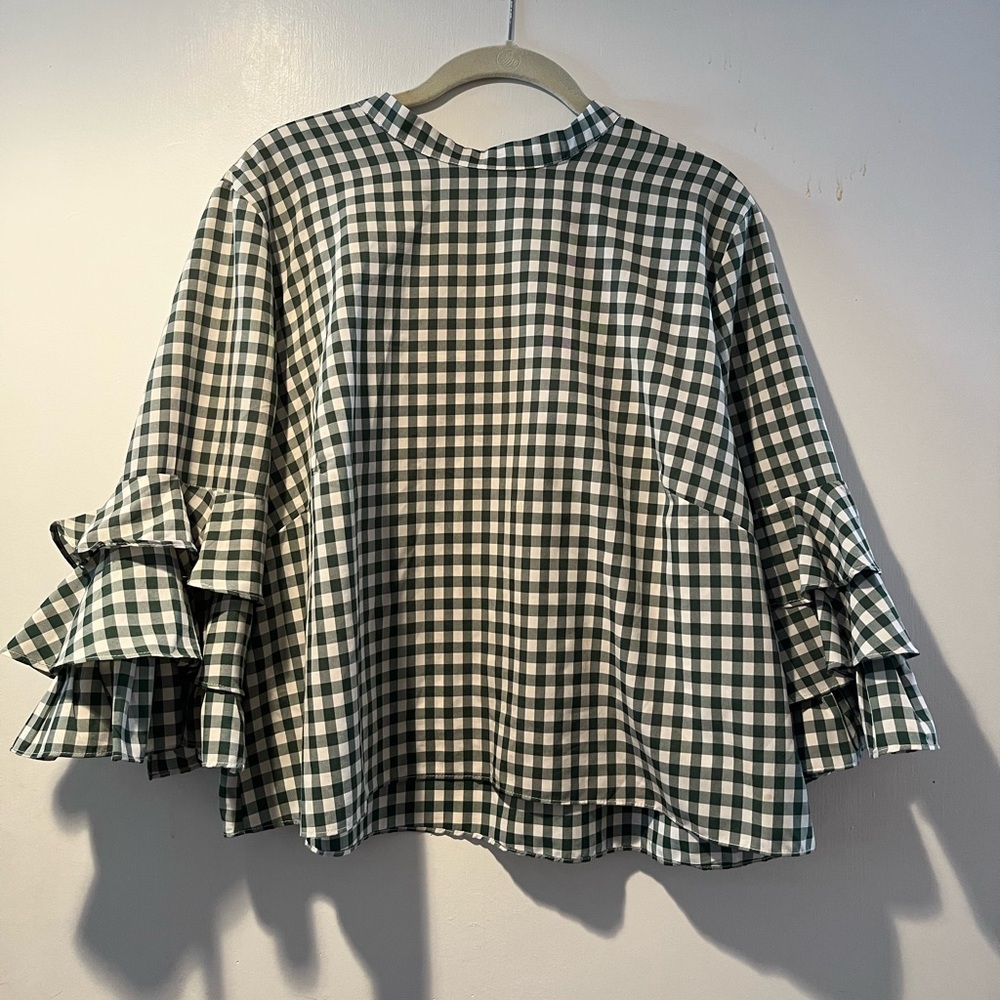 Anthropologie Checkered Blouse